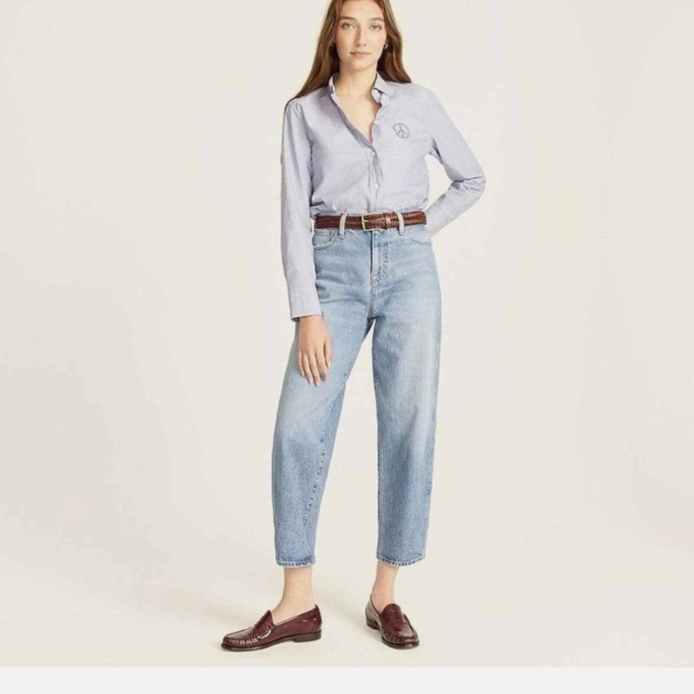 J. Crew High-rise Peggy Tapered Jean in Delancey Wash